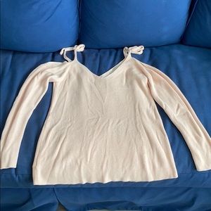 Light pink, cold shoulder sweater